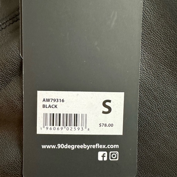 NWT 90 degrees leatherette leggings - Picture 5 of 5